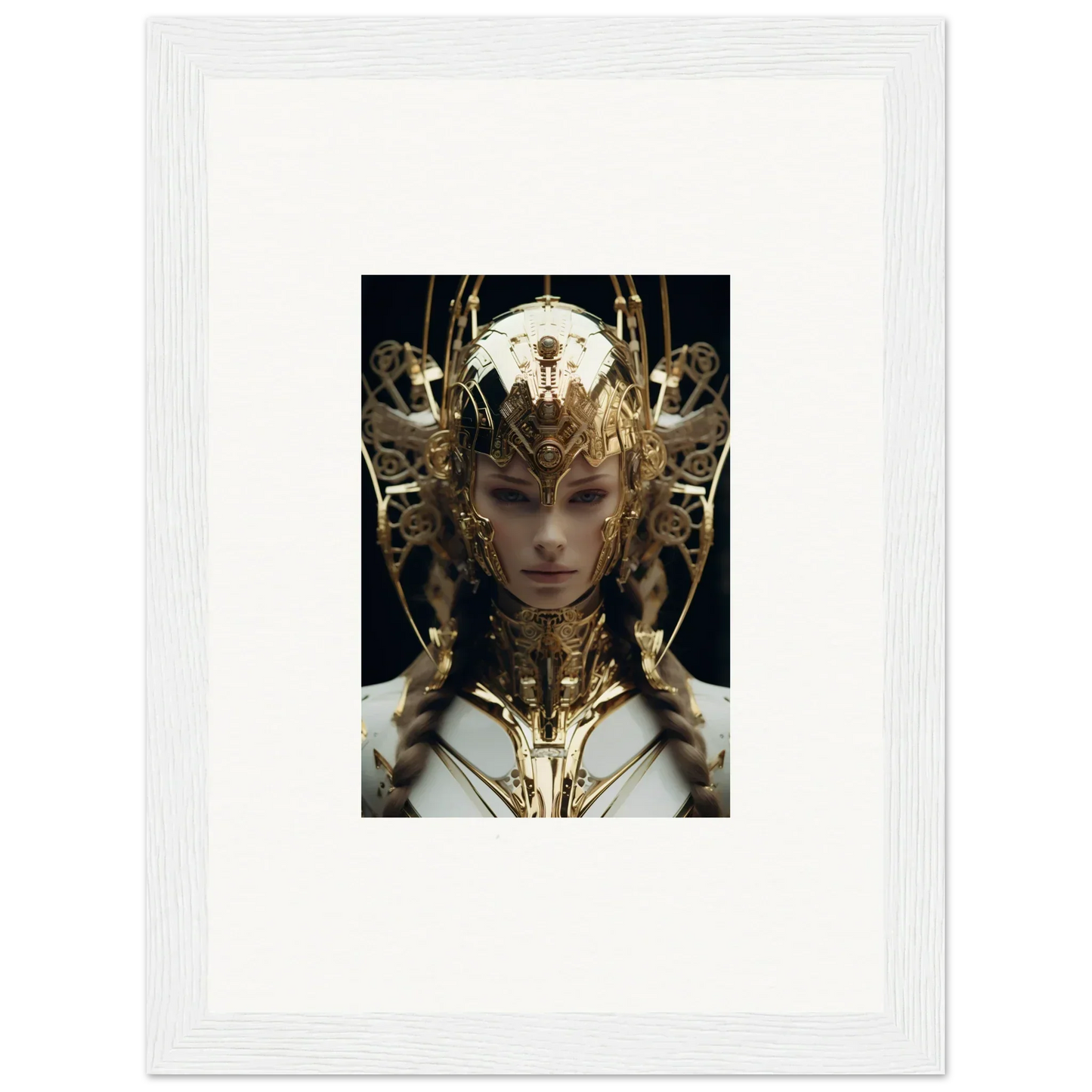 Ornate golden headdress showcasing the beauty of Future Opulence Rewoven