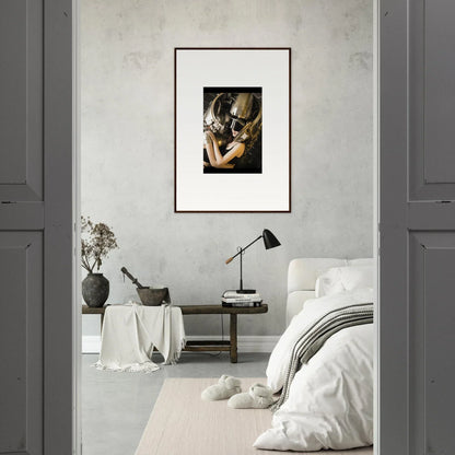 Framed canvas print of a portrait, perfect for unique room decoration wall art