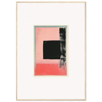 Abstract painting in black, pink, and coral tones for Elysian Frenzy room decoration