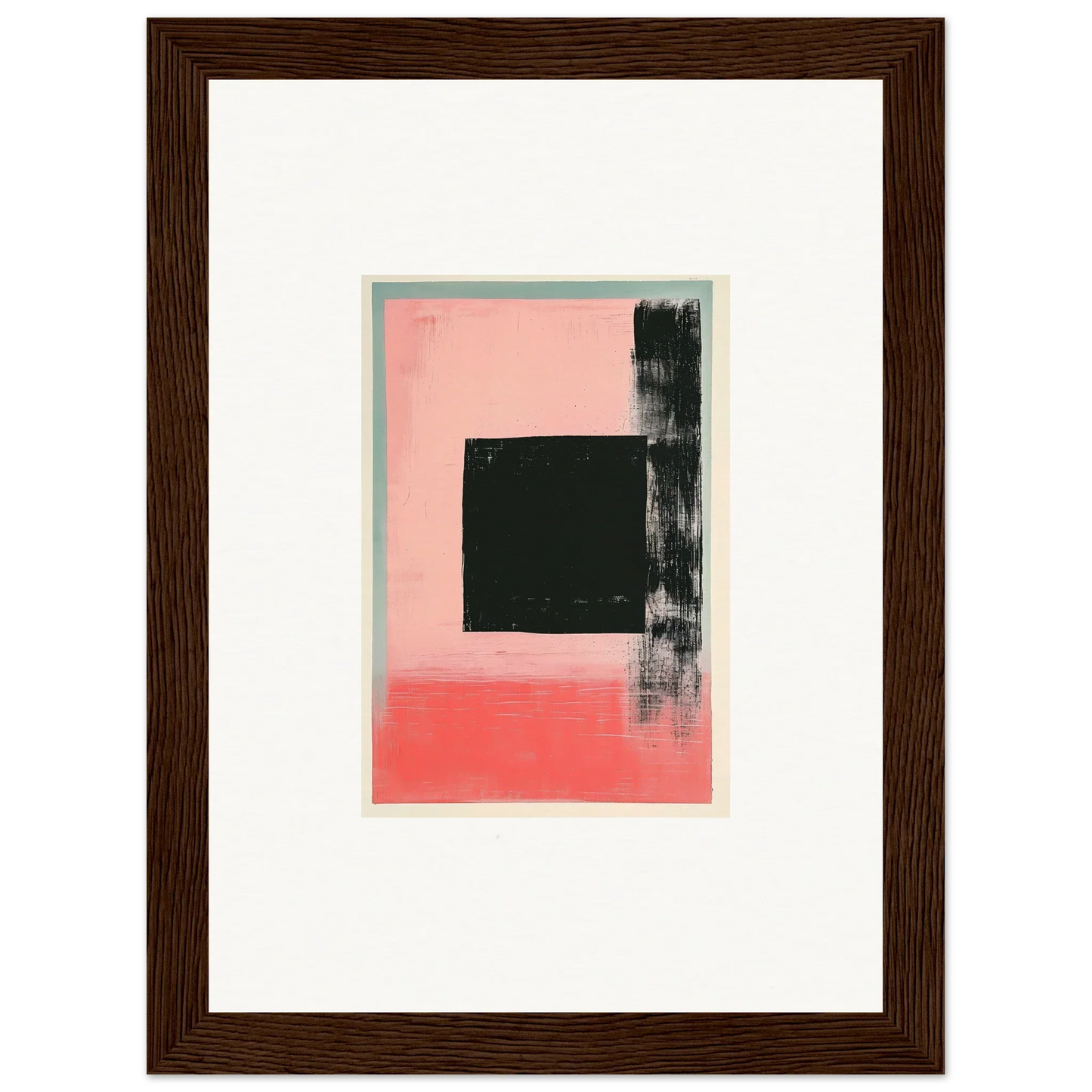 Abstract painting of Elysian Frenzy in pink, black, and gray for stylish room decoration