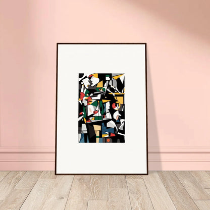 Framed geometric canvas print, perfect for a kaleidoscopic reverie in room decoration