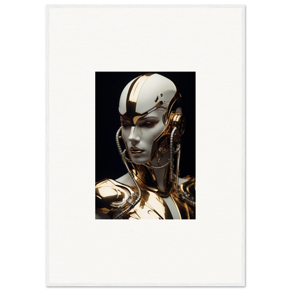 Futuristic robotic humanoid head design for an Omniverse Muse canvas print room decoration