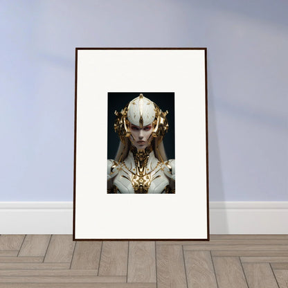 Framed canvas print of Golden Dreamscend Eloquence art for unique room decoration