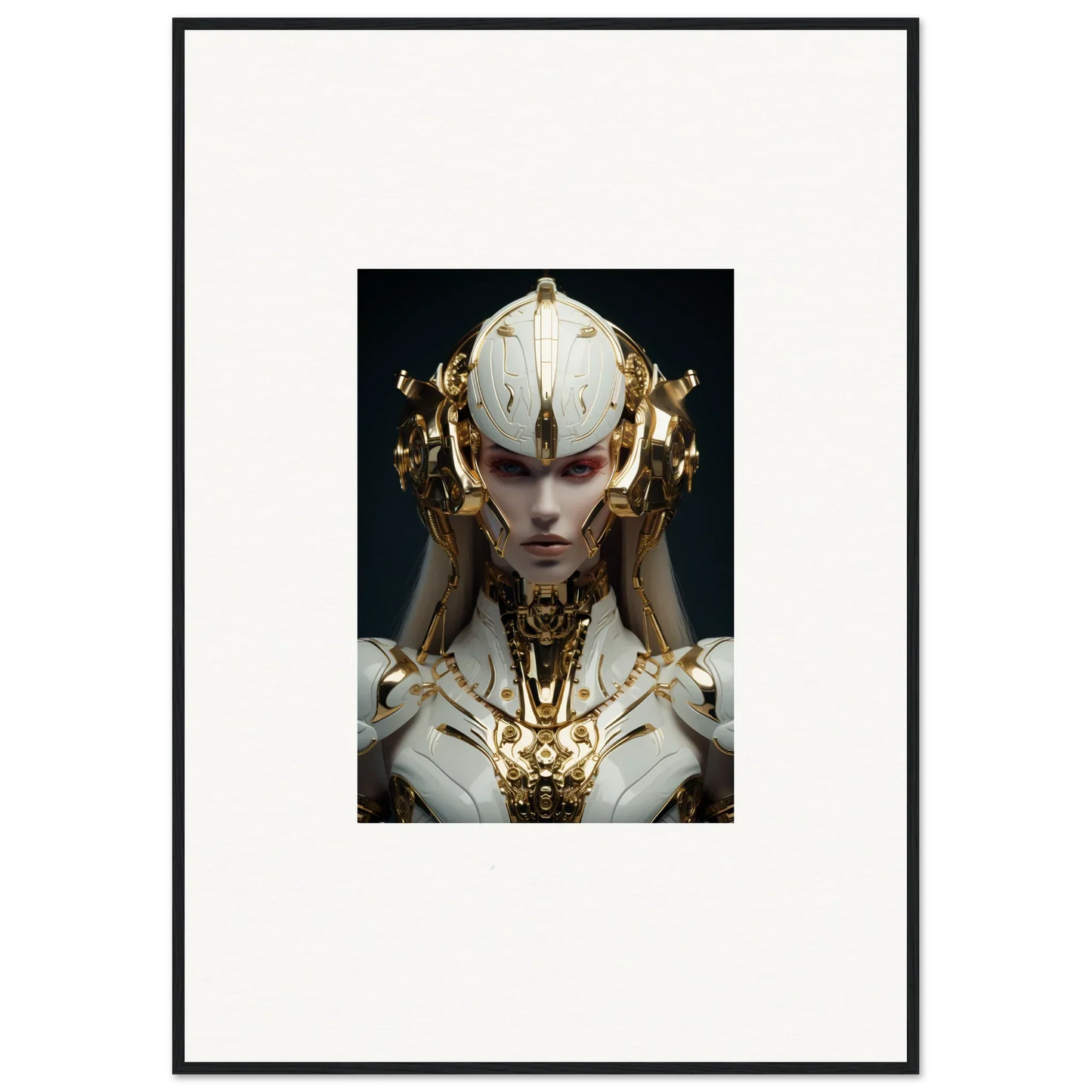 Futuristic humanoid with golden headpiece for Dreamscend Eloquence canvas print decor