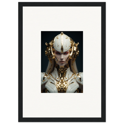 Futuristic humanoid with golden headdress in a canvas print for Dreamscend Eloquence room decoration