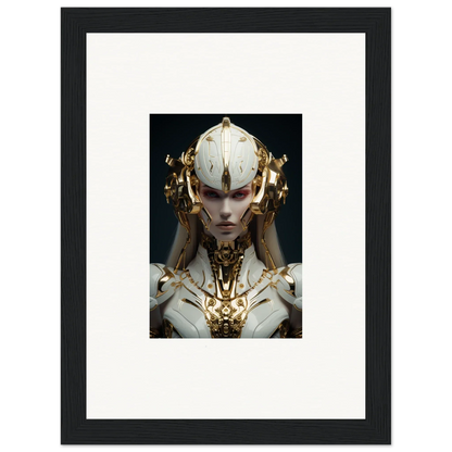 Futuristic humanoid with golden headdress, a cool canvas print for Dreamscend Eloquence decor