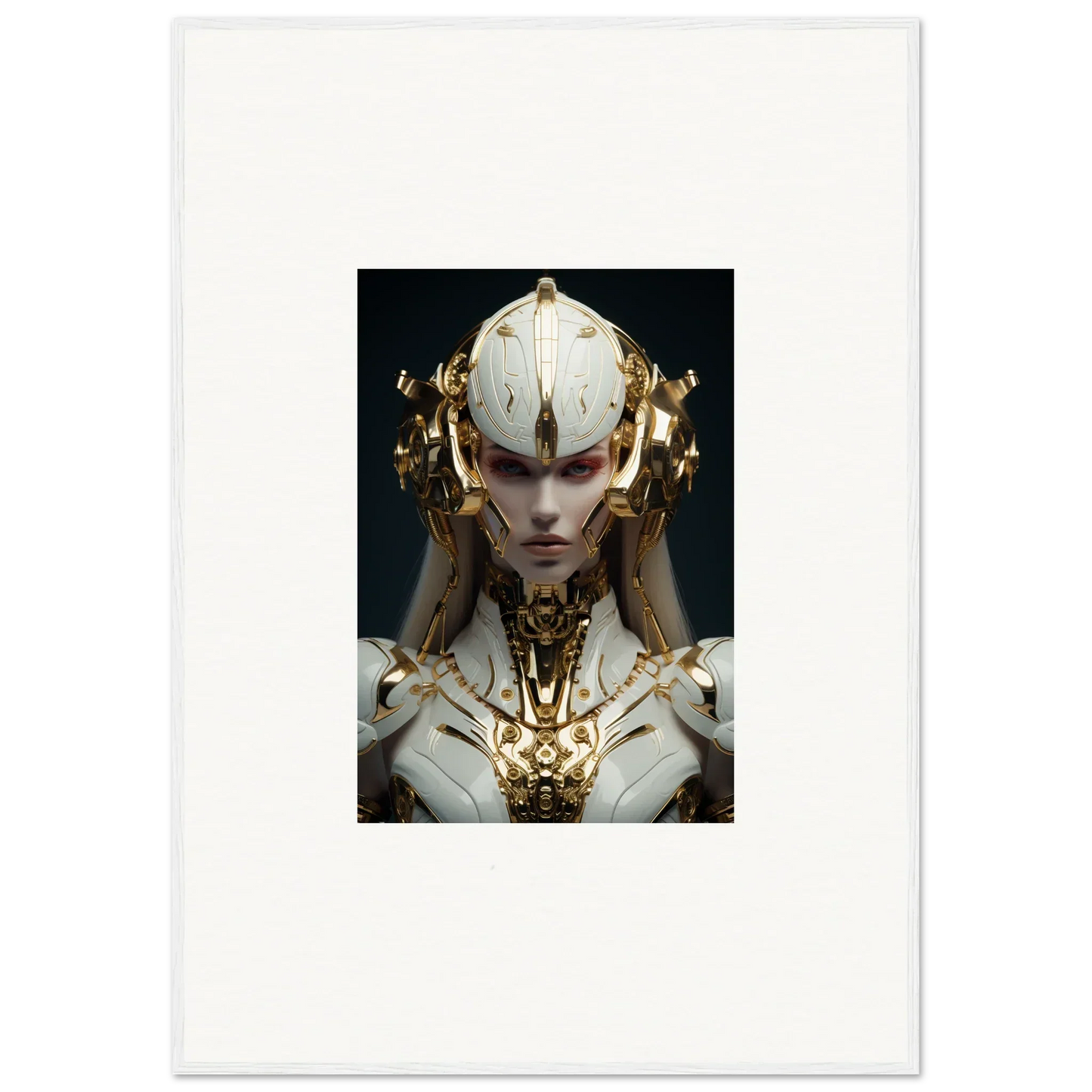 Futuristic humanoid with golden headdress for Dreamscend Eloquence canvas print room decoration