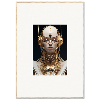 Futuristic humanoid figure with golden accents, ideal for Echo Entity room decor