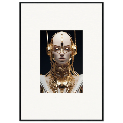 Futuristic humanoid figure with golden elements, perfect for Echo Entity room decor