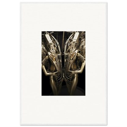 Mirrored metallic sculpture of humanoid figures for your Machine Dreams room decoration