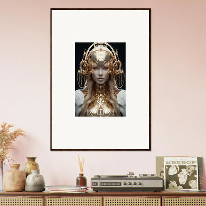 Framed wall art of a fantastical figure for mind reverie room decor