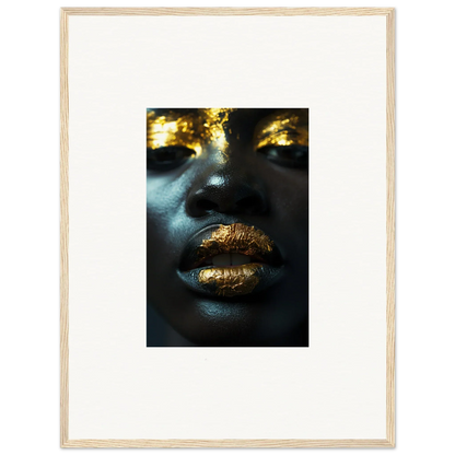 Close-up of shimmering lips for a stunning Star Riot canvas print decor