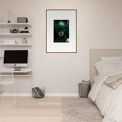 Framed canvas print of a mysterious forest scene for your room decoration vibes