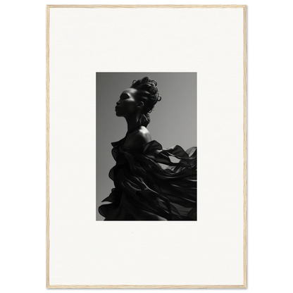 Dramatic black-and-white portrait for tranquil eternity themed room decor wall art