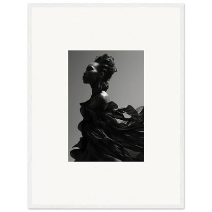 Dramatic black-and-white portrait for tranquil eternity themed framed wall art