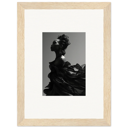 Dramatic black-and-white portrait for tranquil eternity room decor and framed wall art