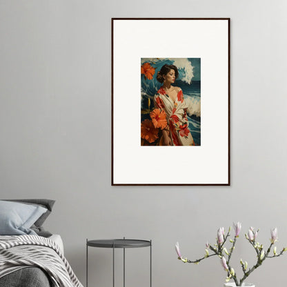 Colorful impressionistic painting of a woman for unique room decoration musing cascade