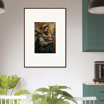 Framed canvas print of a woman and baby, perfect for your Halo Paradox room decoration