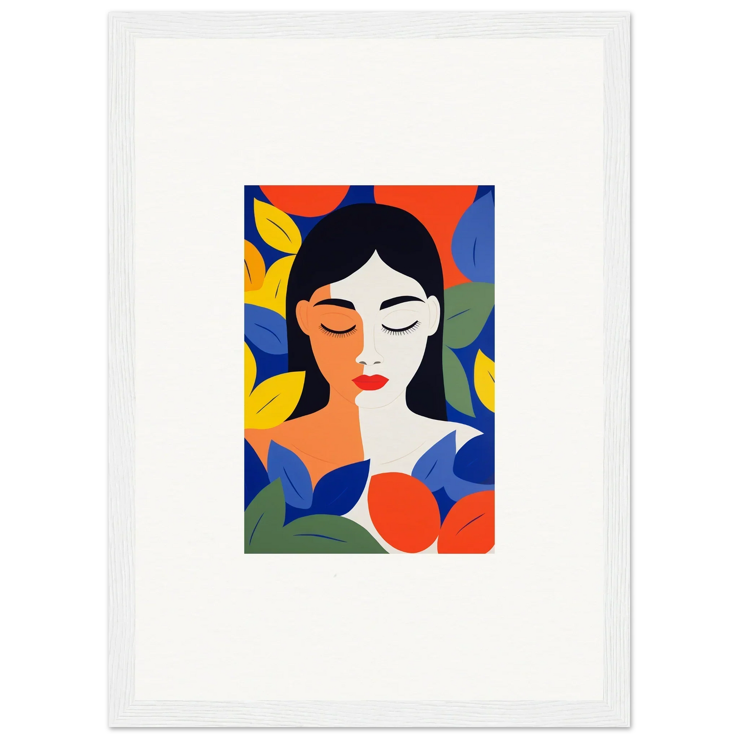 Colorful abstract portrait of a woman for stylish room decor and canvas prints