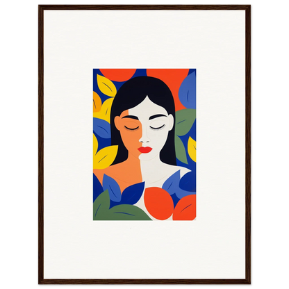 Colorful abstract portrait of a woman for vibrant room decor and canvas prints