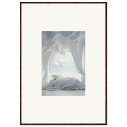 Framed canvas print of a dreamy bedroom scene for perfect room decoration in Acres Whisper