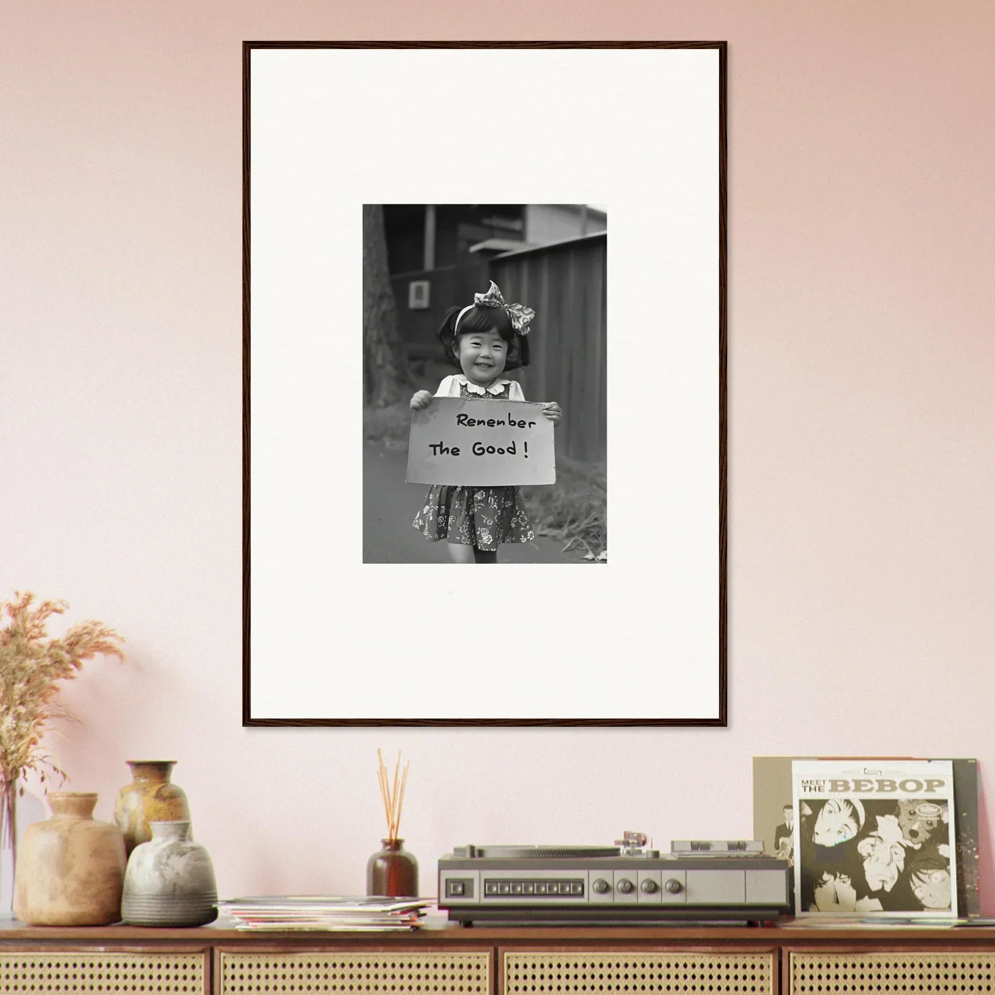 Framed black and white photograph wall art from Hope Embracing Retro collection