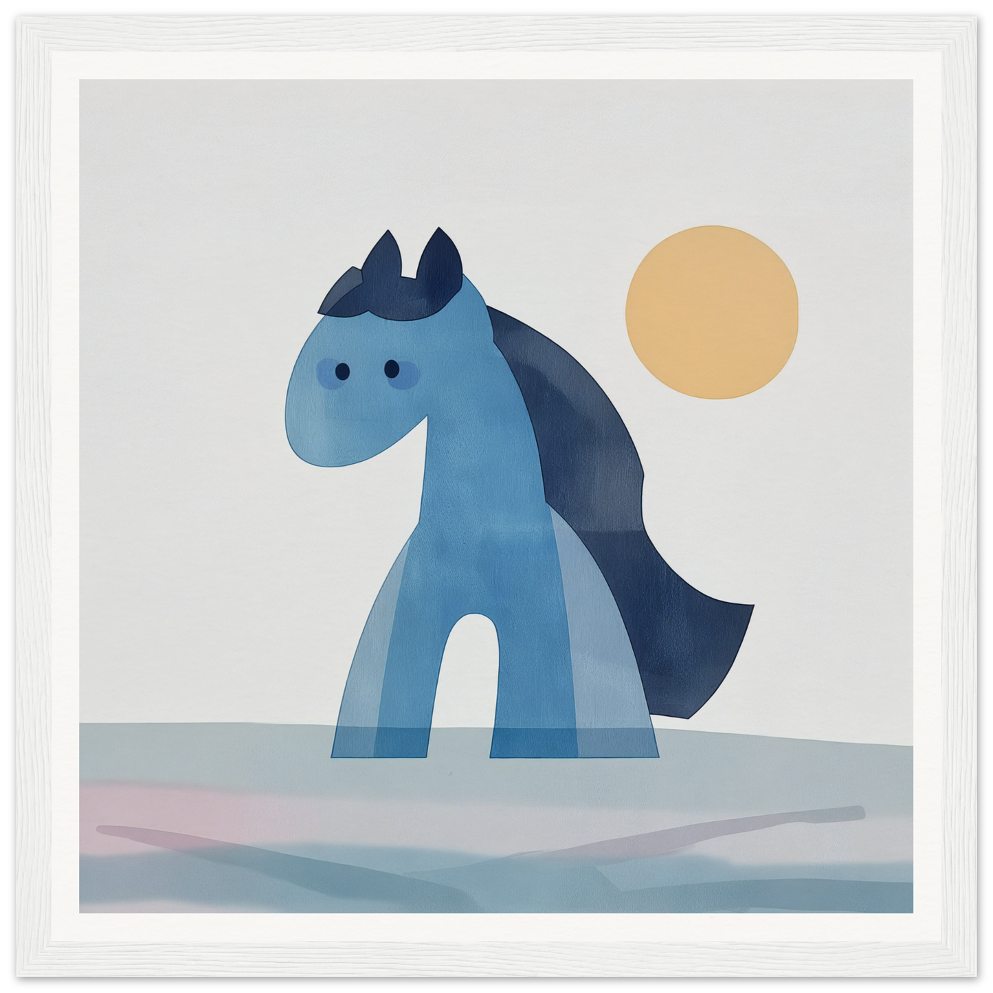 Blue cartoon horse with navy mane and tail from Hues Trot Souls collection