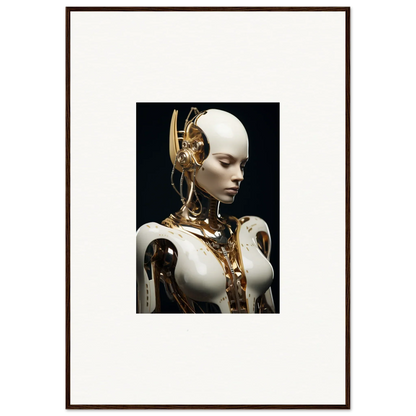 Humanoid robot with mechanical parts, perfect for a unique Dream Machine canvas print