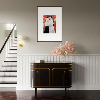 Framed portrait of a white dog perfect for room decoration in Flor Oliveviews canvas print