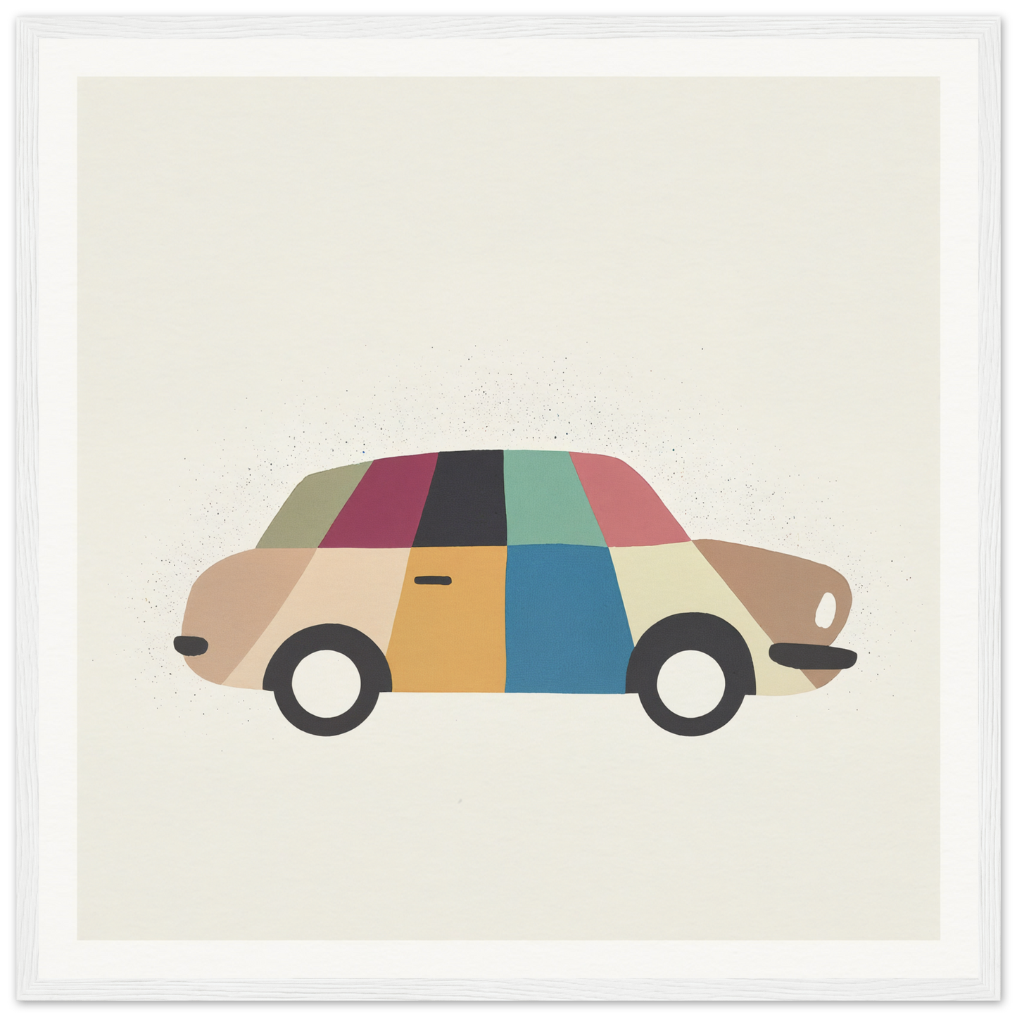 Colorful patchwork Kaleidoscope Car in minimalist style for Kaleidoscope Car Jazz