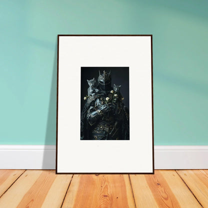 Framed wall art of dark, intricate animal figures for unique room decor