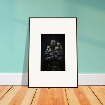 Framed wall art featuring dark shadowy figures for elegant room decor, Noble Diplomat