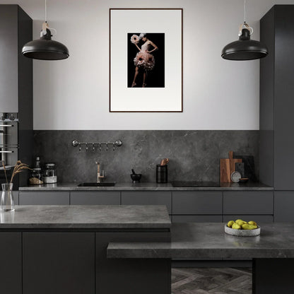 Modern sleek kitchen design with dark gray cabinetry for elegant room decor