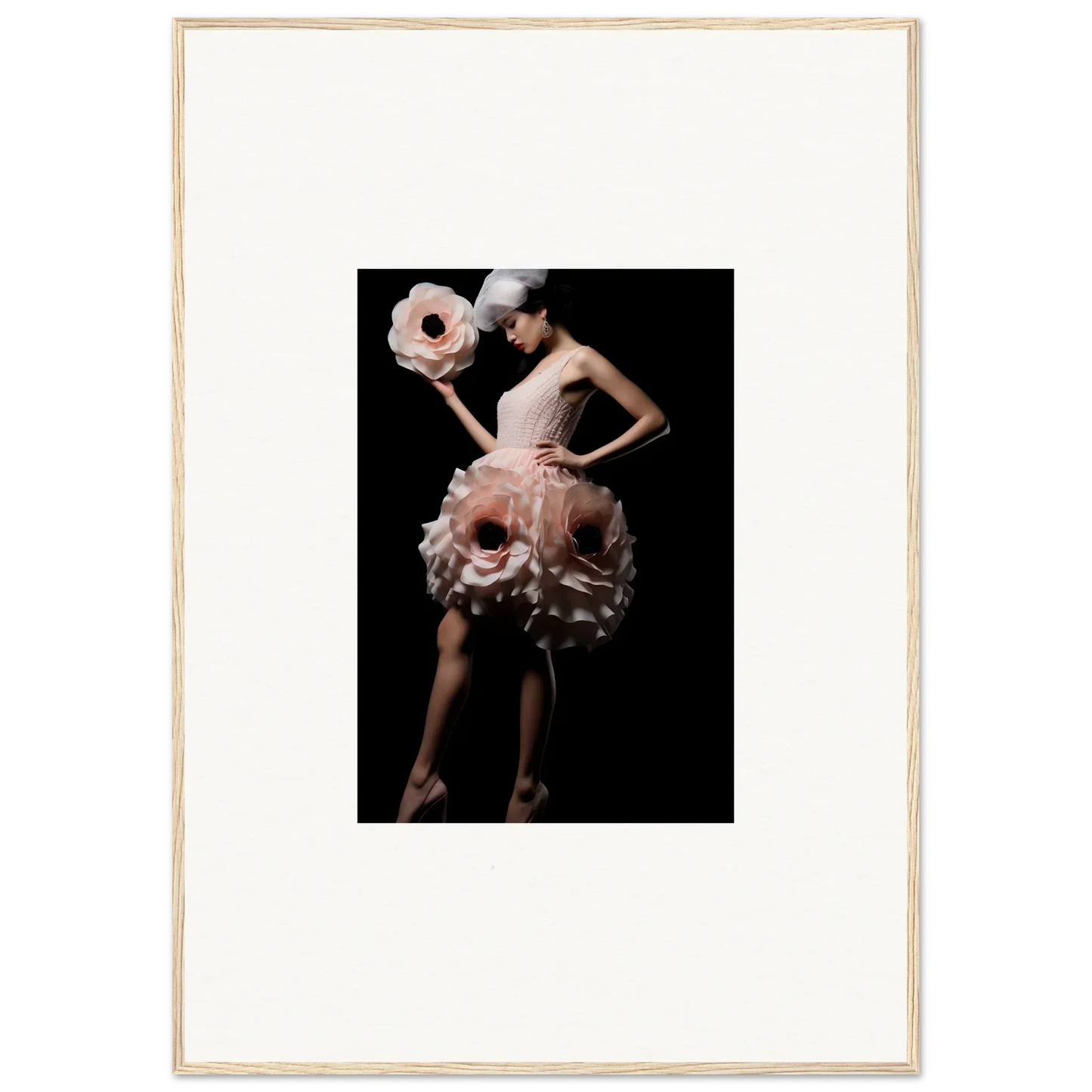 Dancer in pink ruffled skirt and hat for Blossom Dream’s Physique canvas prints