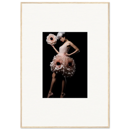 Dancer in pink ruffled skirt and hat for Blossom Dream’s Physique canvas prints