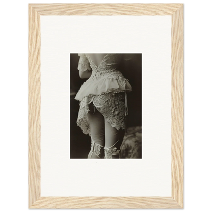 Stylish black and white Victorian bloomers, perfect for unique room decoration wall art