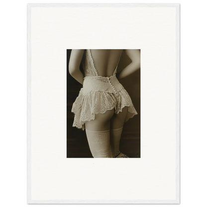 Delicate lace skirt from Laced Prism, perfect for chic room decoration or canvas print