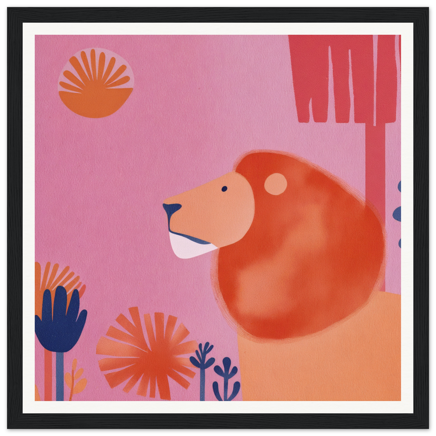 Round orange bear with a gentle expression in Lion’s Psychedelic Serenade product display