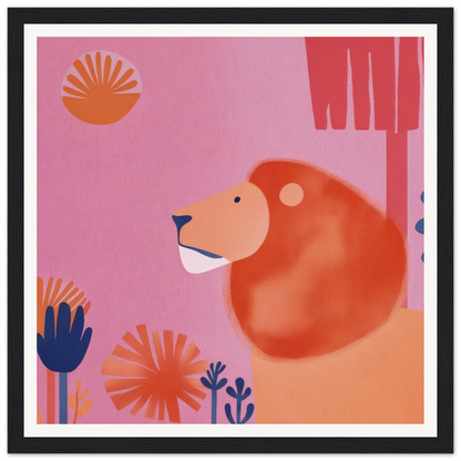 Round orange bear with a gentle expression in Lion’s Psychedelic Serenade product display