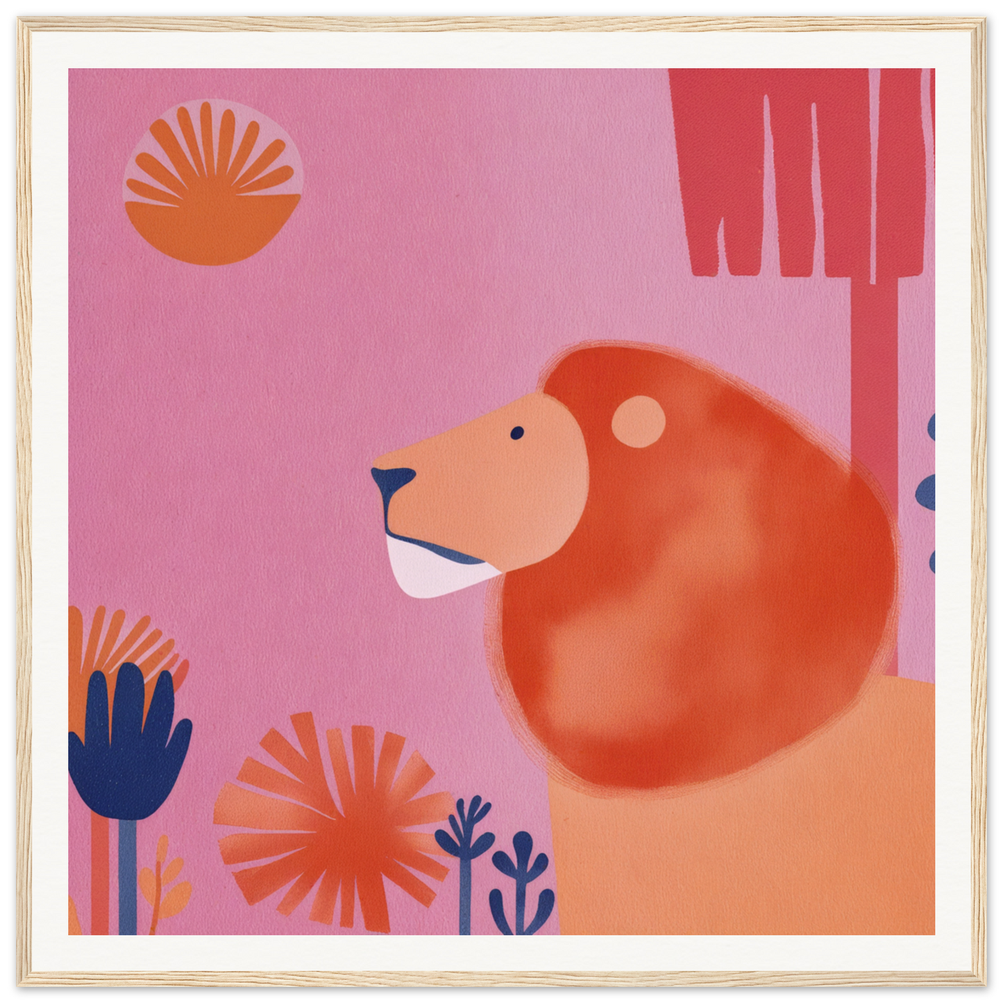 Round orange bear with a gentle expression from Lion’s Psychedelic Serenade