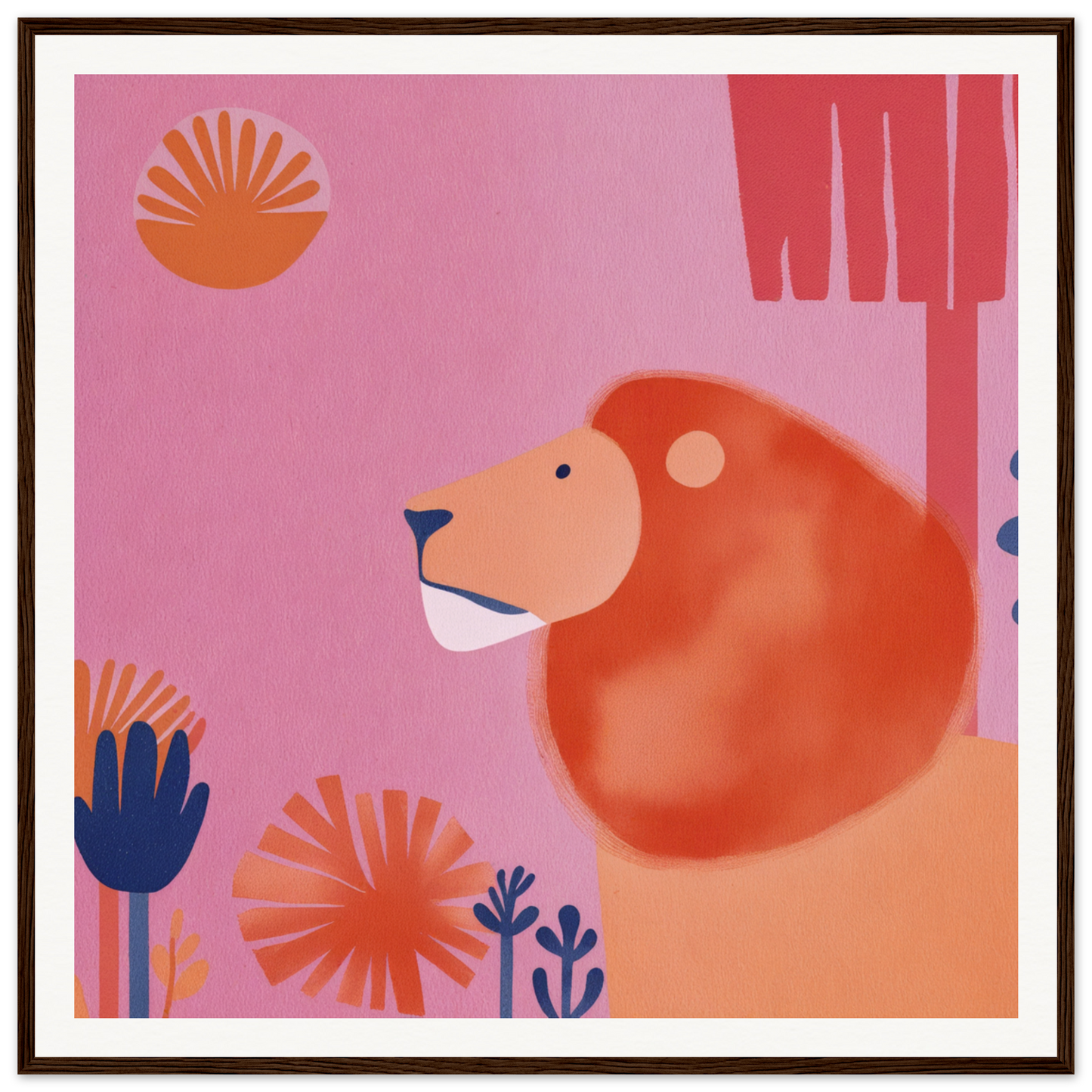 Round orange bear with a gentle expression from Lion’s Psychedelic Serenade