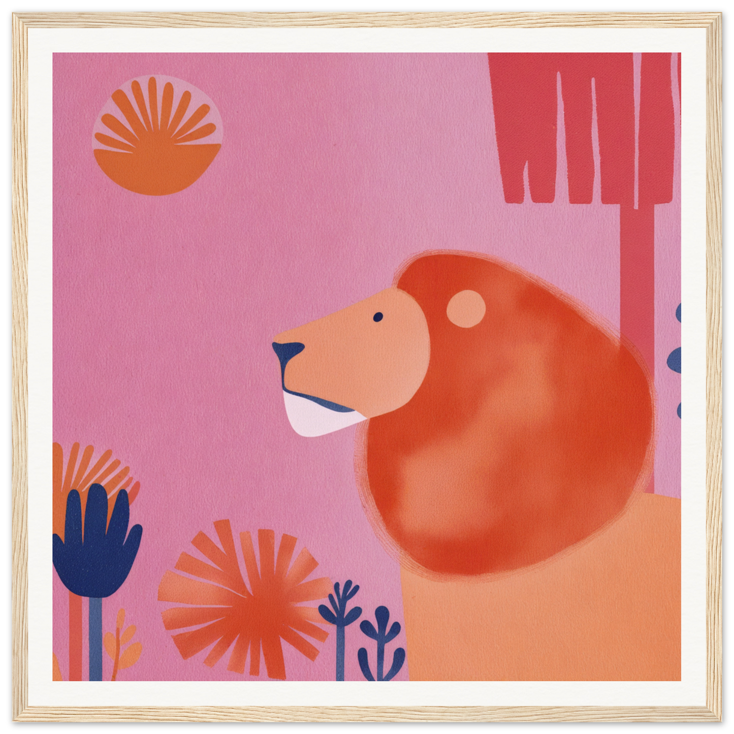 Gentle round orange bear featured in Lion’s Psychedelic Serenade product