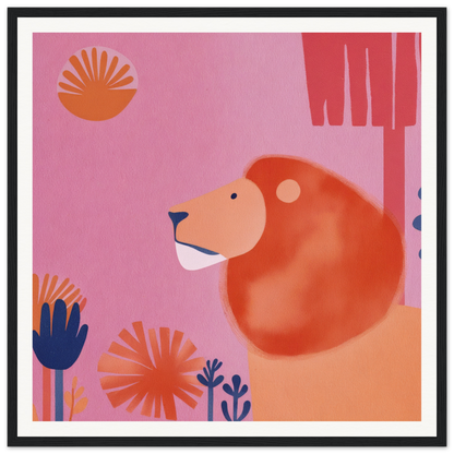 Round orange bear with gentle expression from Lion’s Psychedelic Serenade