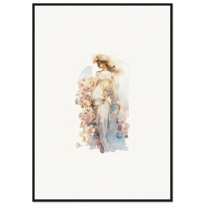 Watercolor painting of a dreamy female figure for your room decoration canvas print