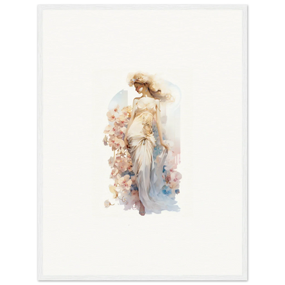 Watercolor canvas print of an elegant woman, perfect for dream amusements room decoration