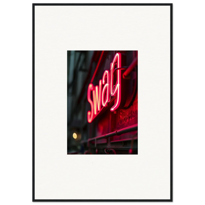 Neon sign ’Sway’ in red, perfect for Night Vibrance room decor and framed wall art