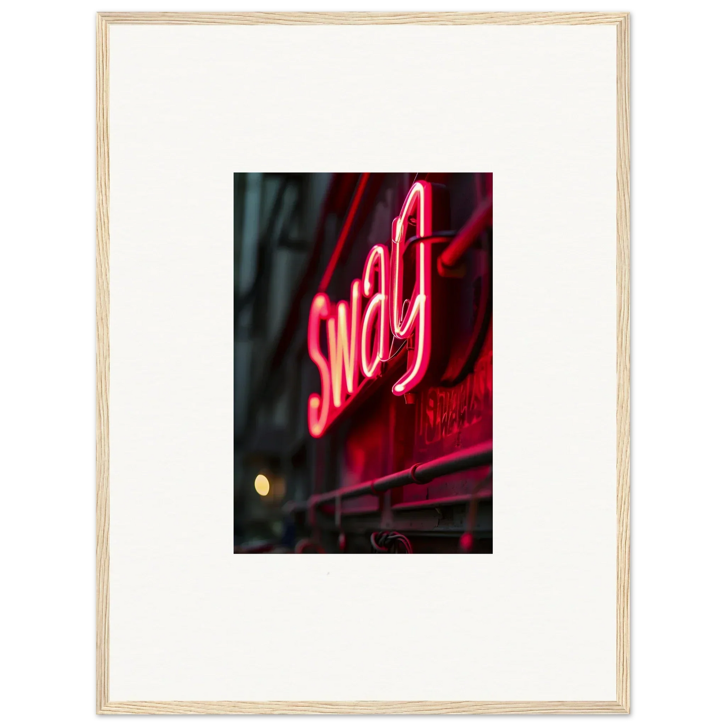 Neon Swag sign in red for vibrant room decor and framed wall art ideas