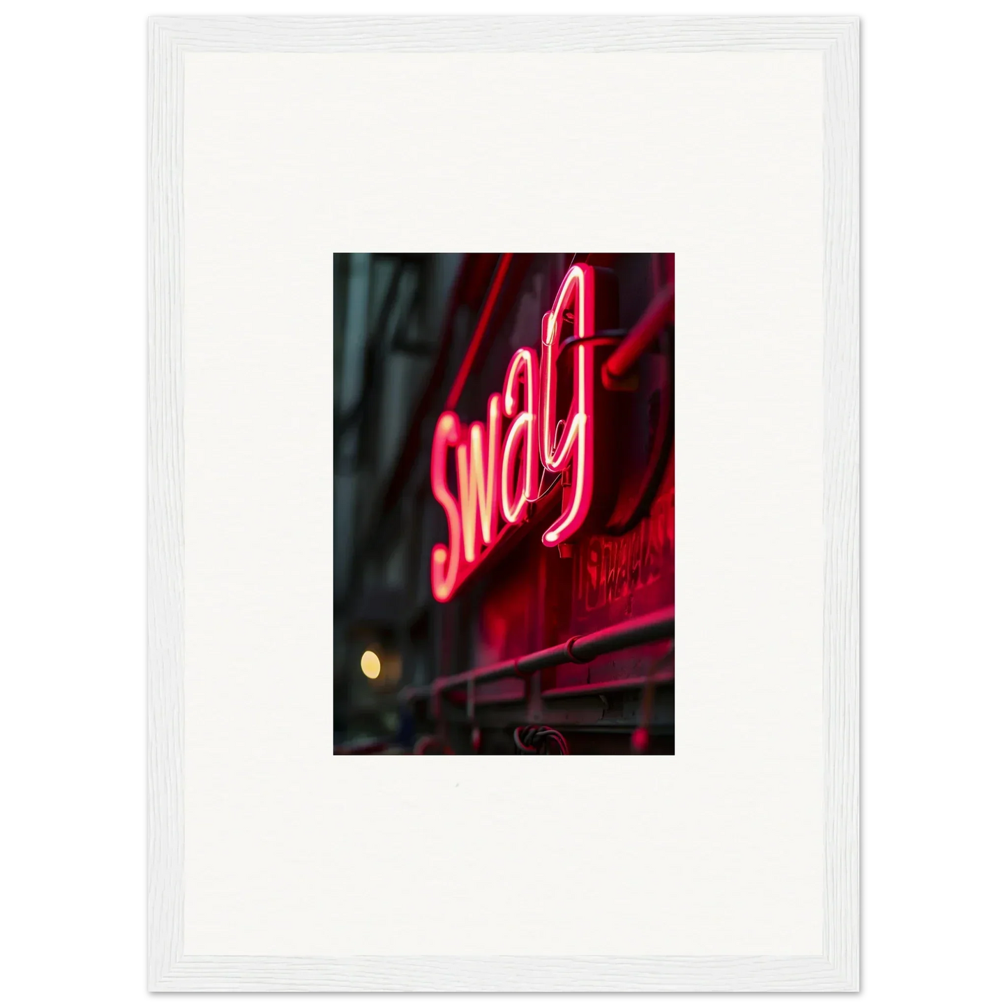 Glowing red neon sign Sway for vibrant room decor in Lucid Night Vibrance collection