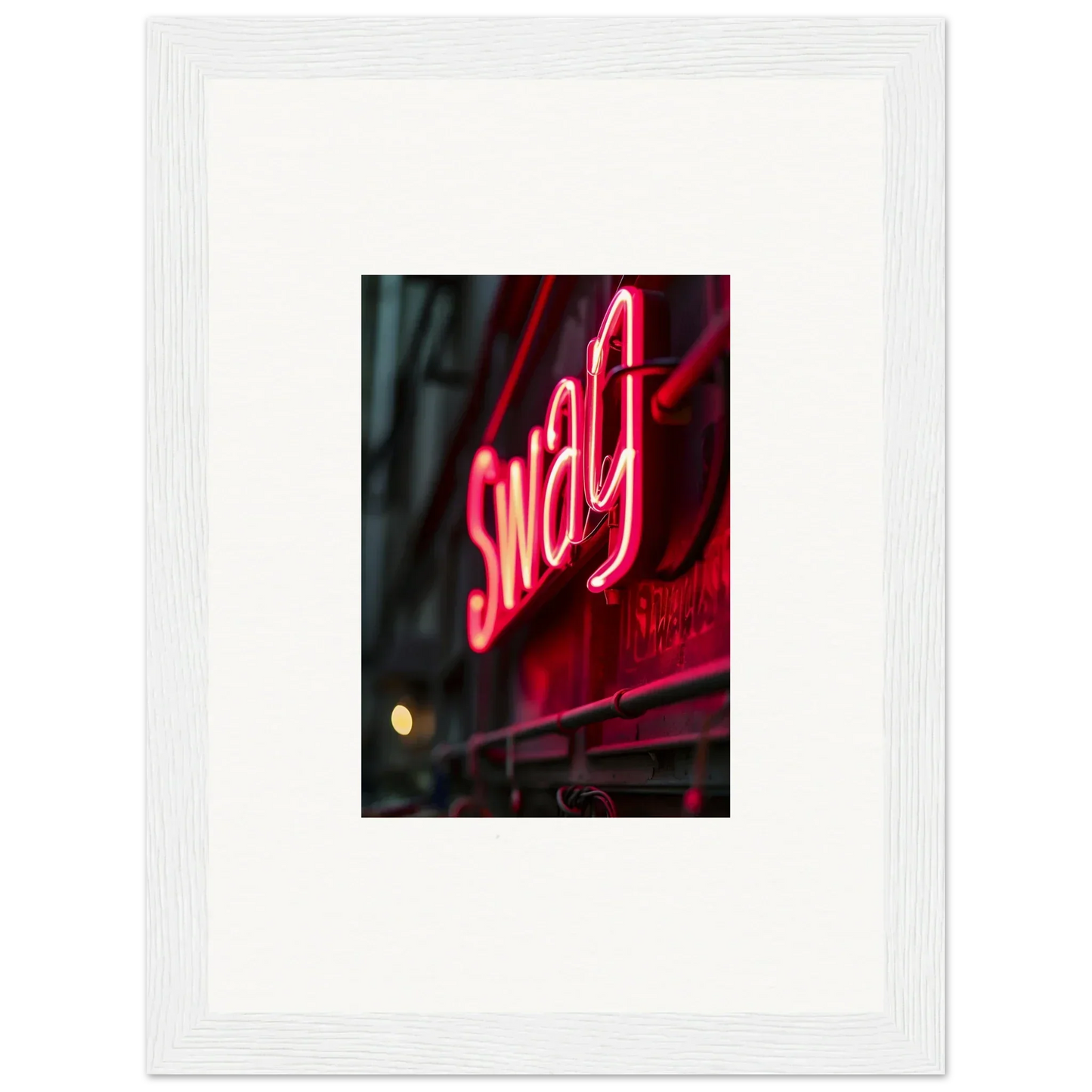 Glowing red neon sign reading Swag for stylish night vibrance room decor