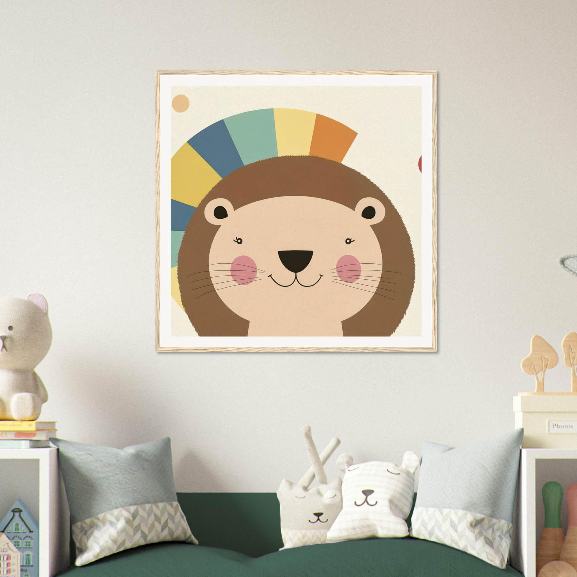 Cartoon hedgehog with colorful rainbow crest for Luminous Mane Whisper product